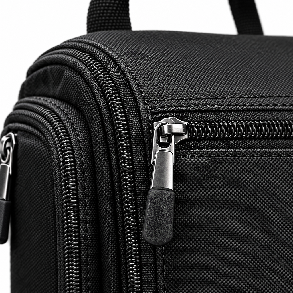 Metal Zipper Close-Up